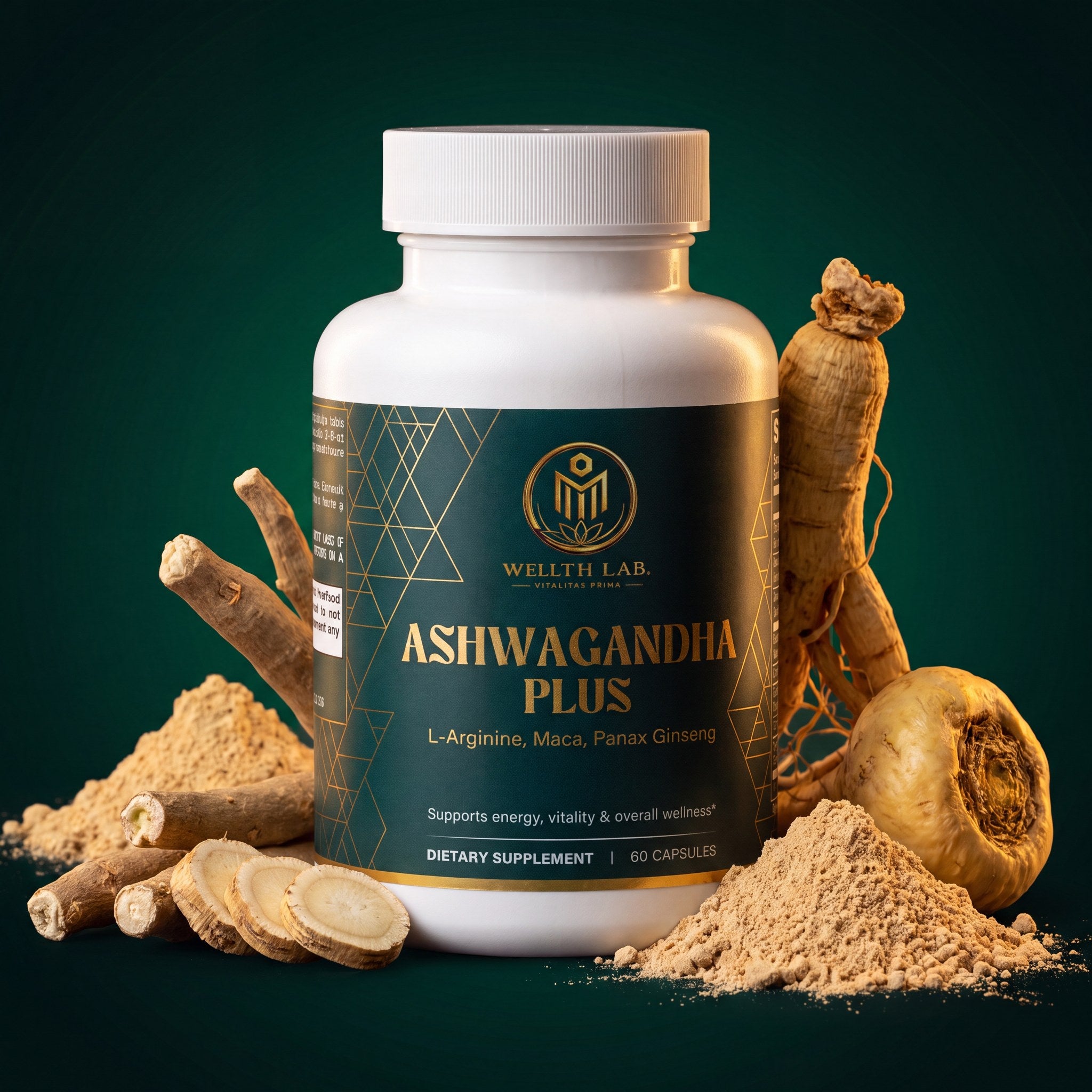 Wellthlab Ashwagandha Plus bottle with herbal botanicals
