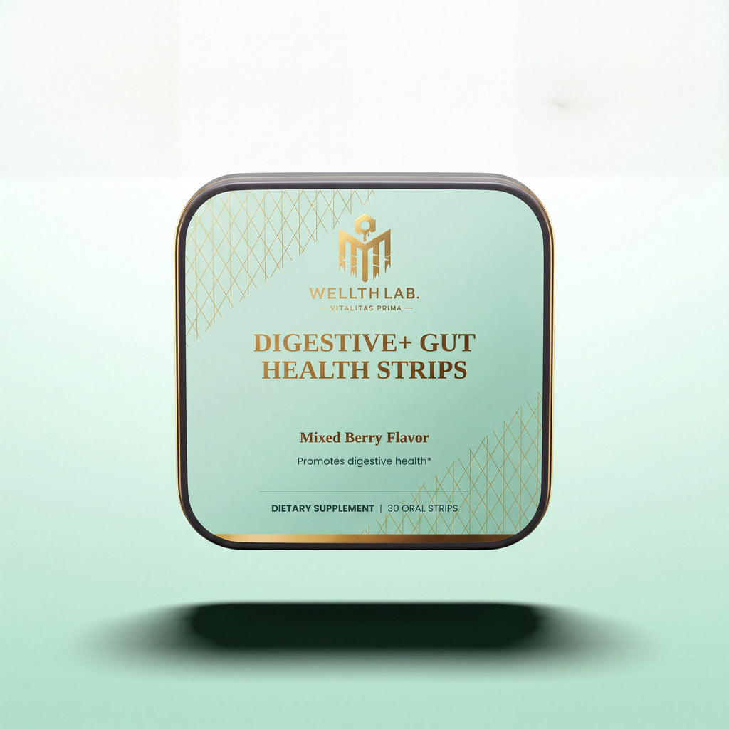 Wellthlab Digestive + Gut Health Strips tin — front