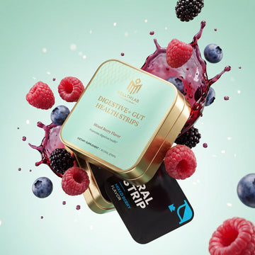 Wellthlab Gut Health Strips with mixed berries