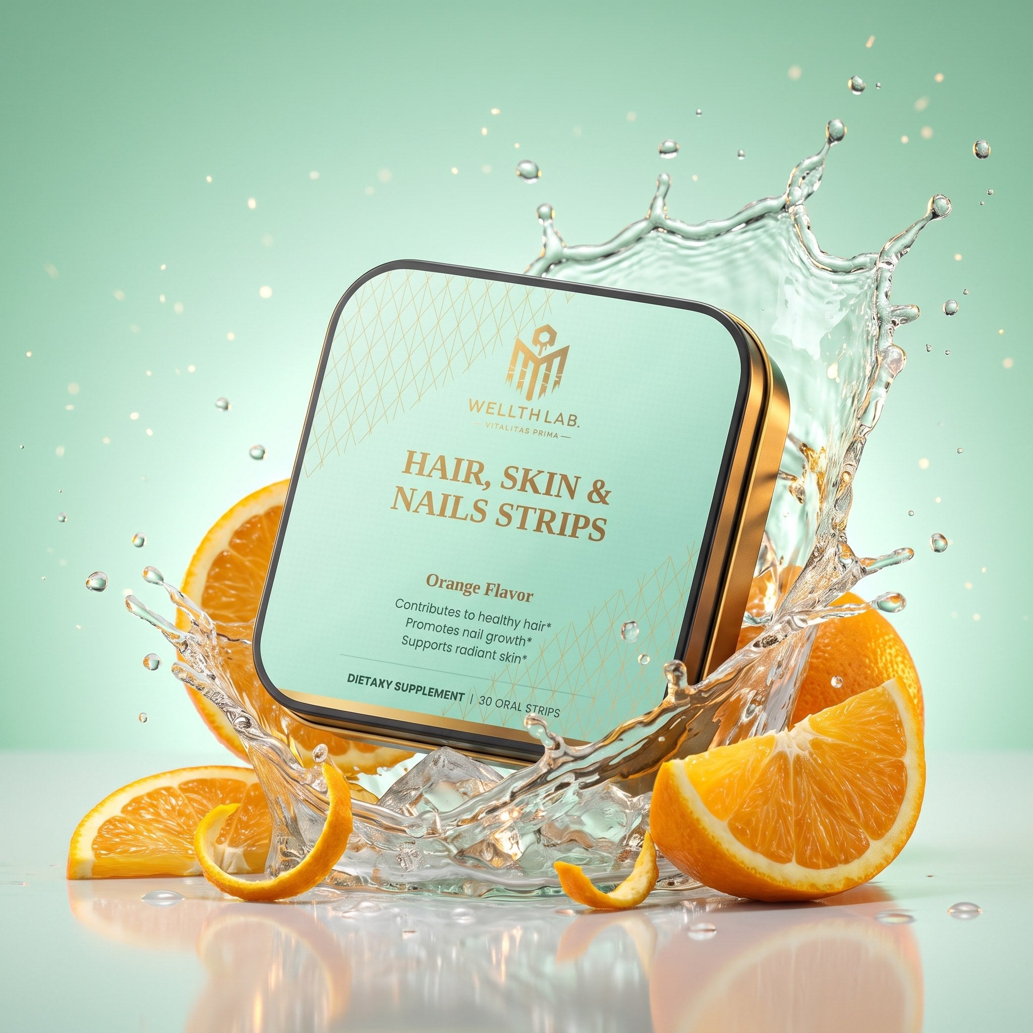 Wellthlab Hair, Skin and Nails Strips with citrus