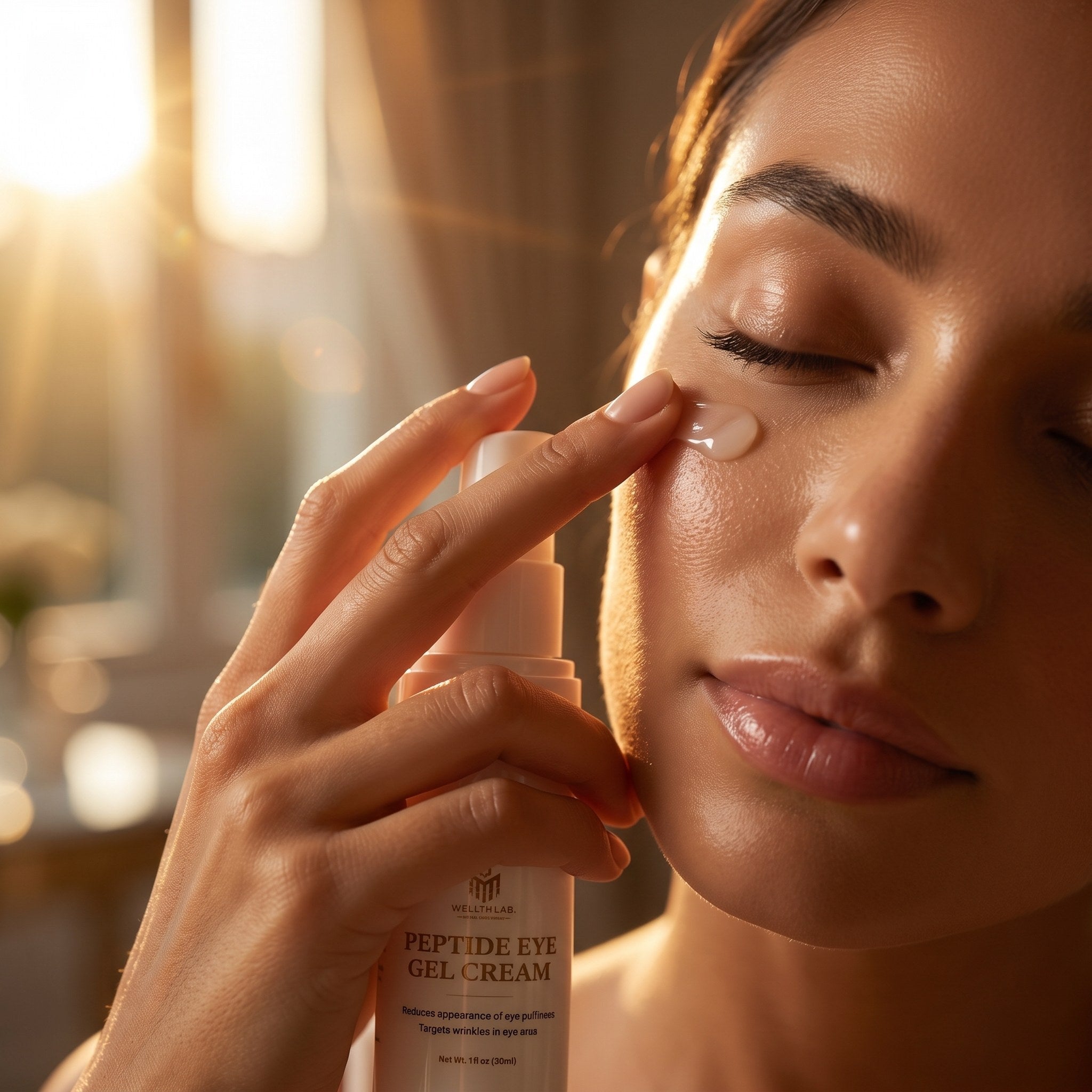 Wellthlab Peptide Eye Gel-Cream application