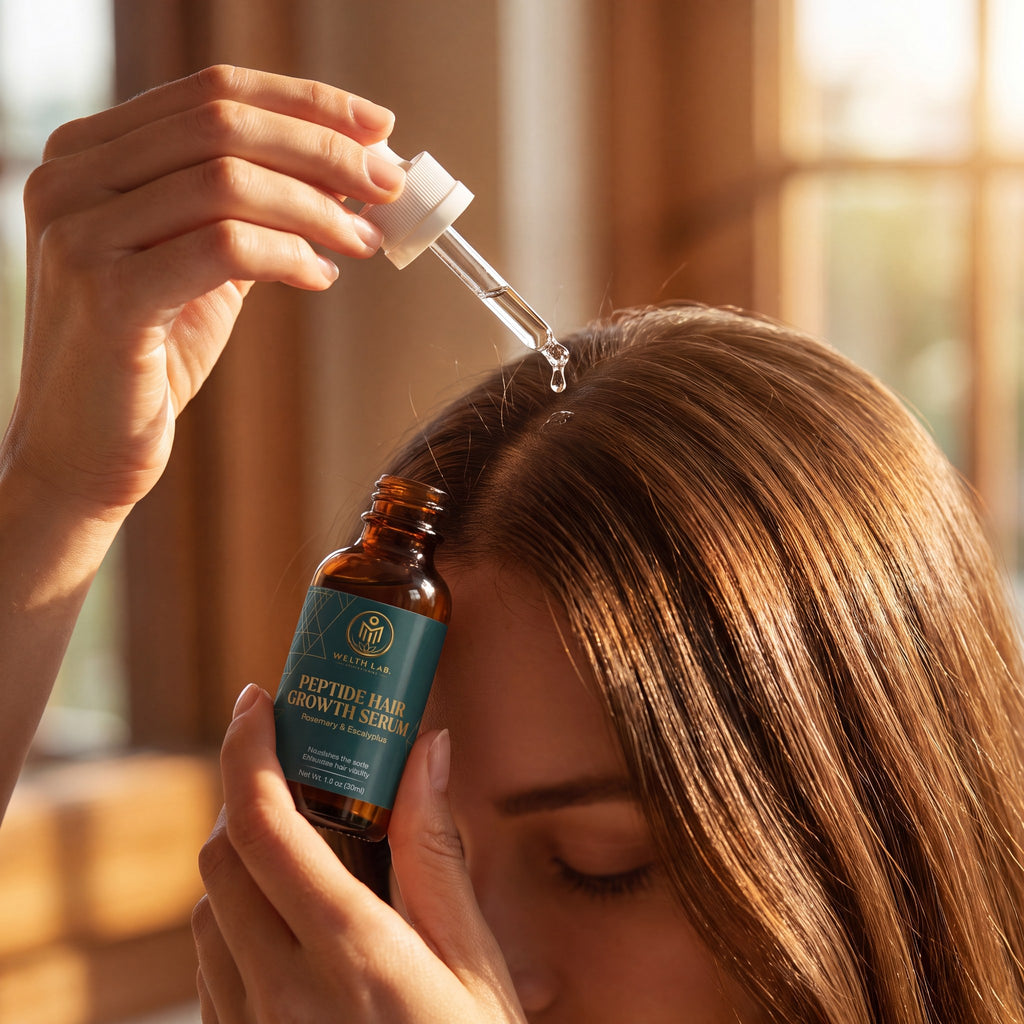 Wellthlab Peptide Hair Growth Serum application