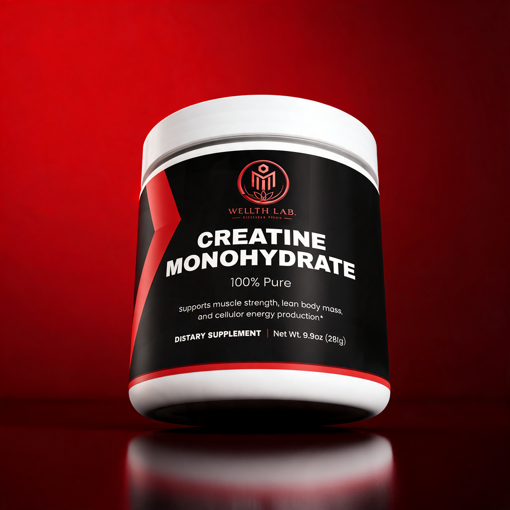 Wellth Lab Creatine Monohydrate tub detail