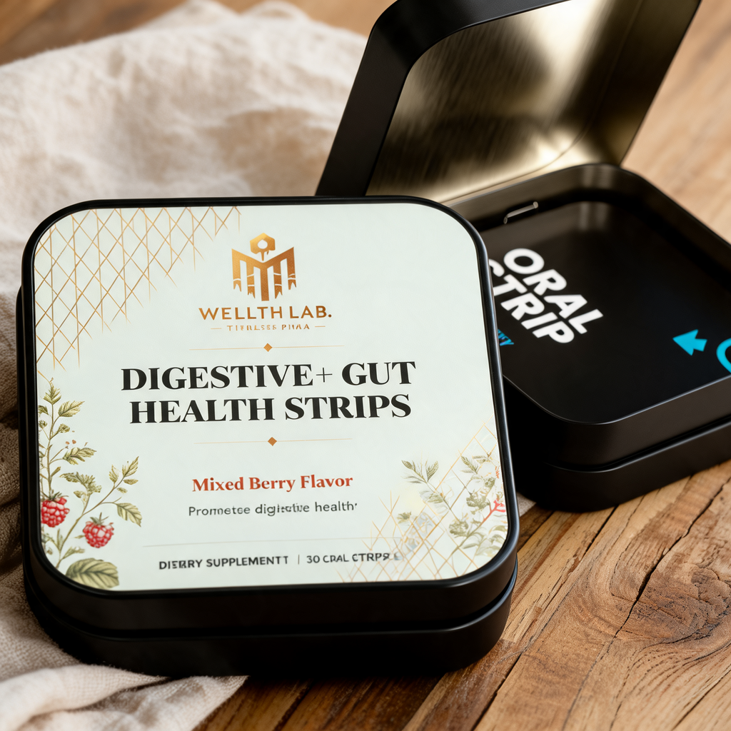 Wellth Lab Digestive + Gut Health Strips lifestyle detail