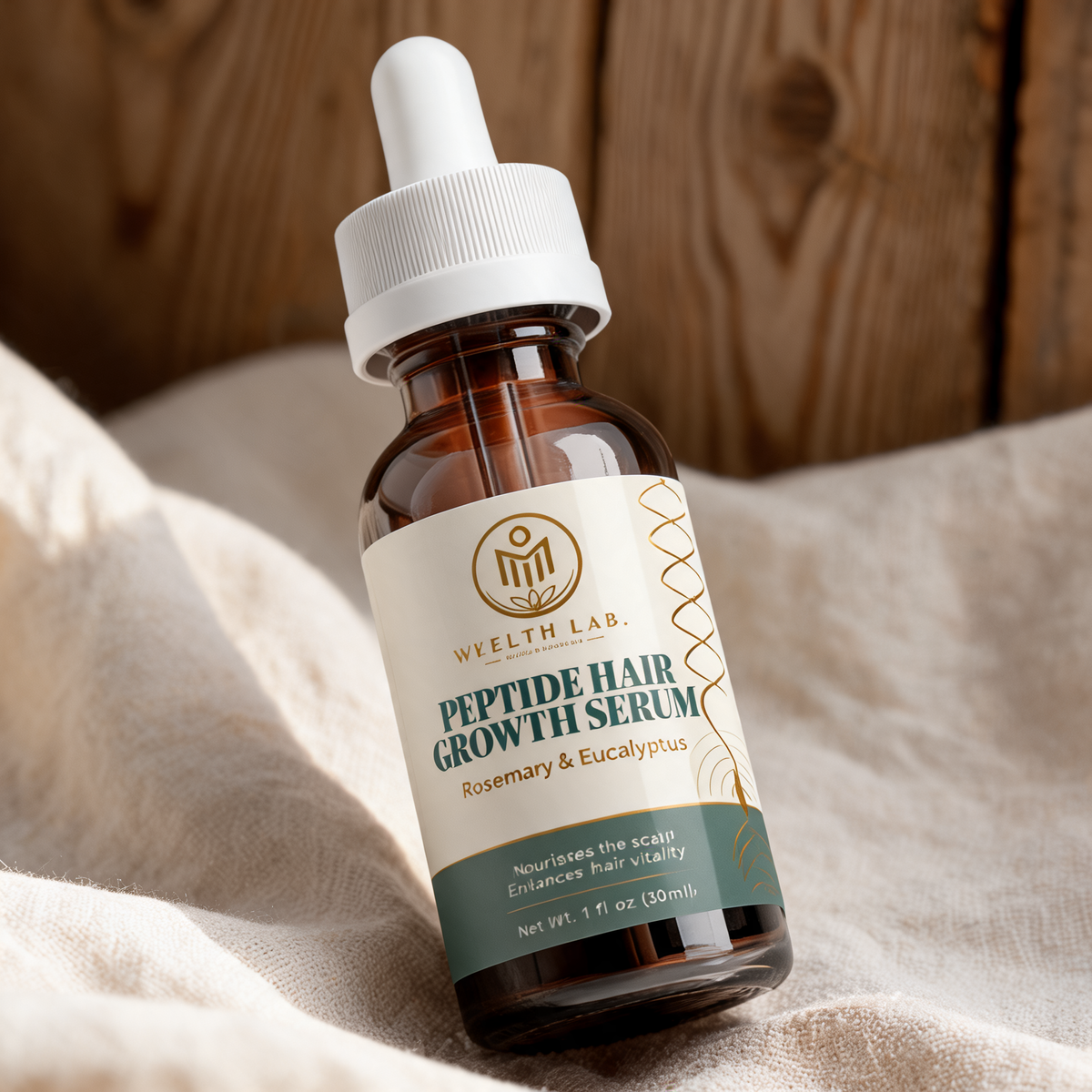 Wellth Lab Peptide Hair Growth Serum lifestyle detail