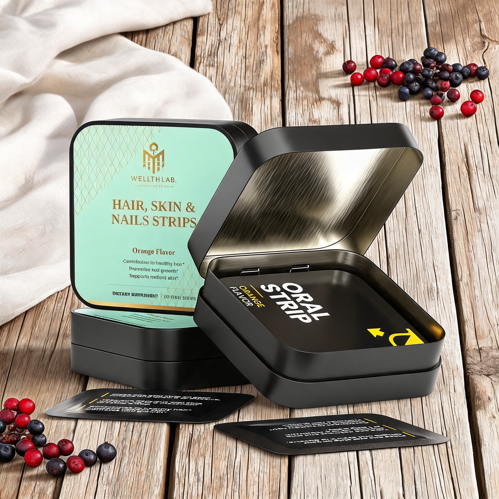 Wellth Lab Hair, Skin and Nails Strips lifestyle