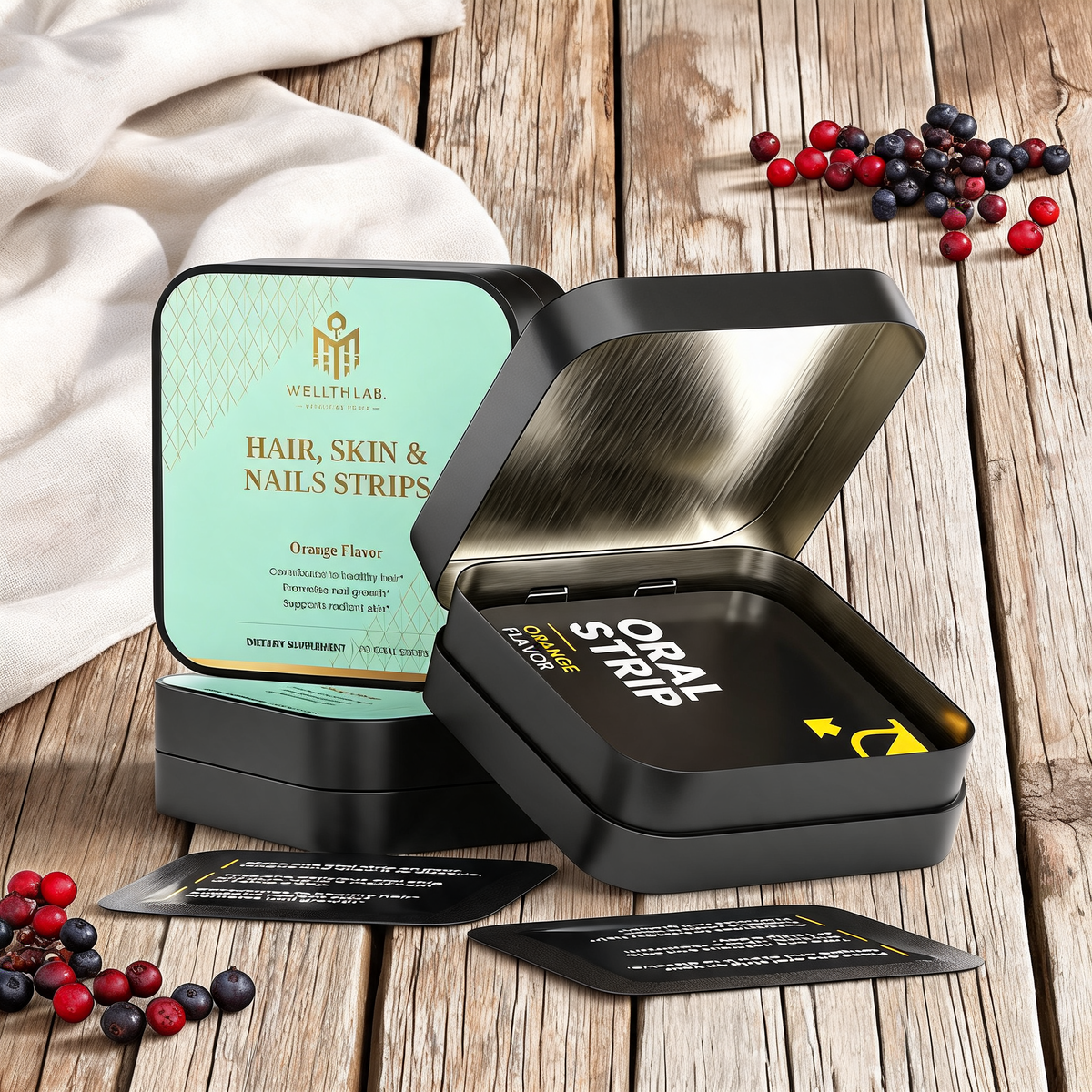 Wellth Lab Hair, Skin and Nails Strips lifestyle