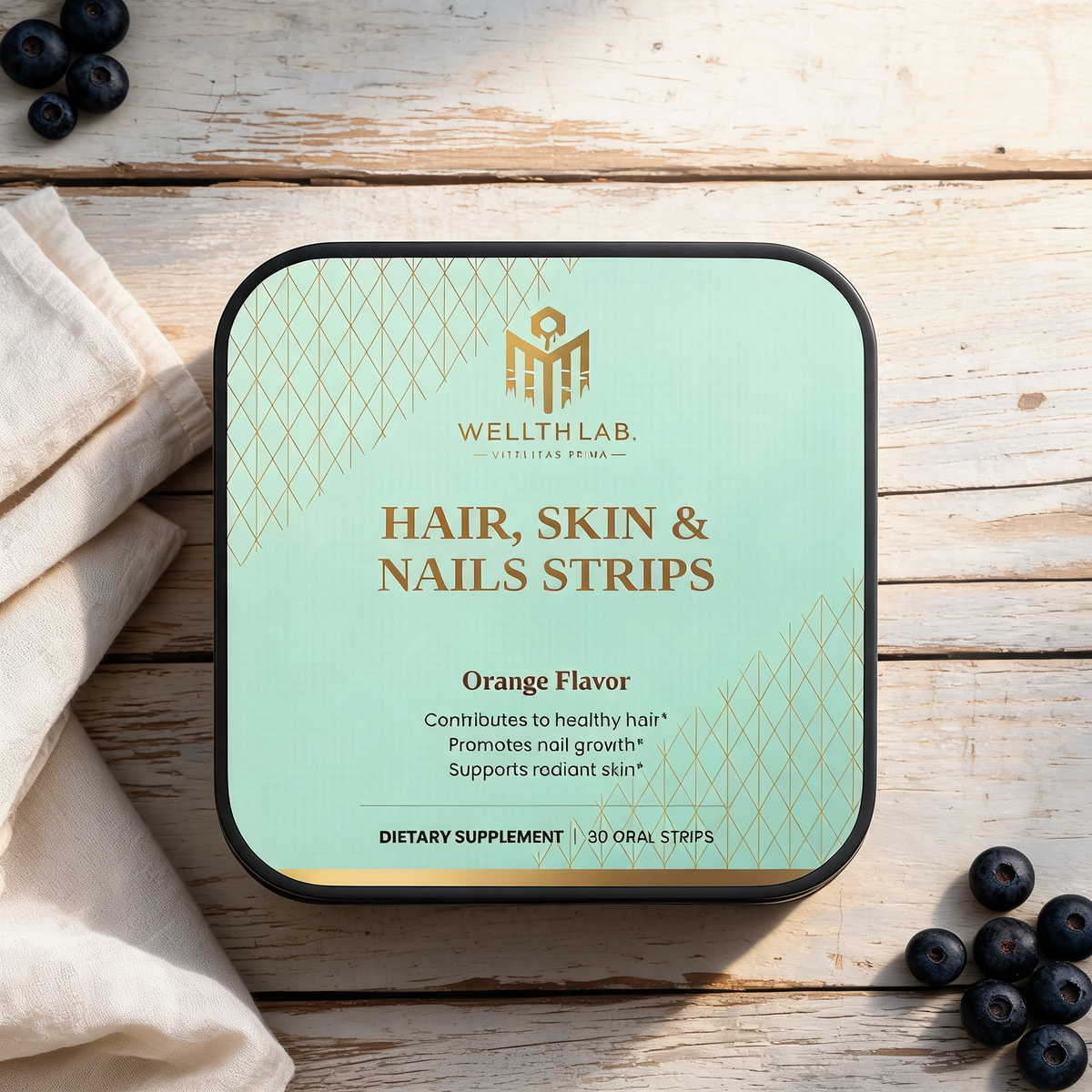 Wellth Lab Hair, Skin and Nails Strips lifestyle detail