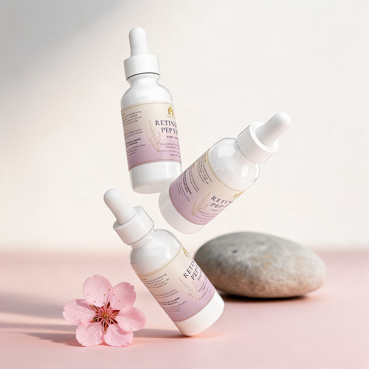 Wellth Lab Retinol and Peptide Face Serum bottle detail